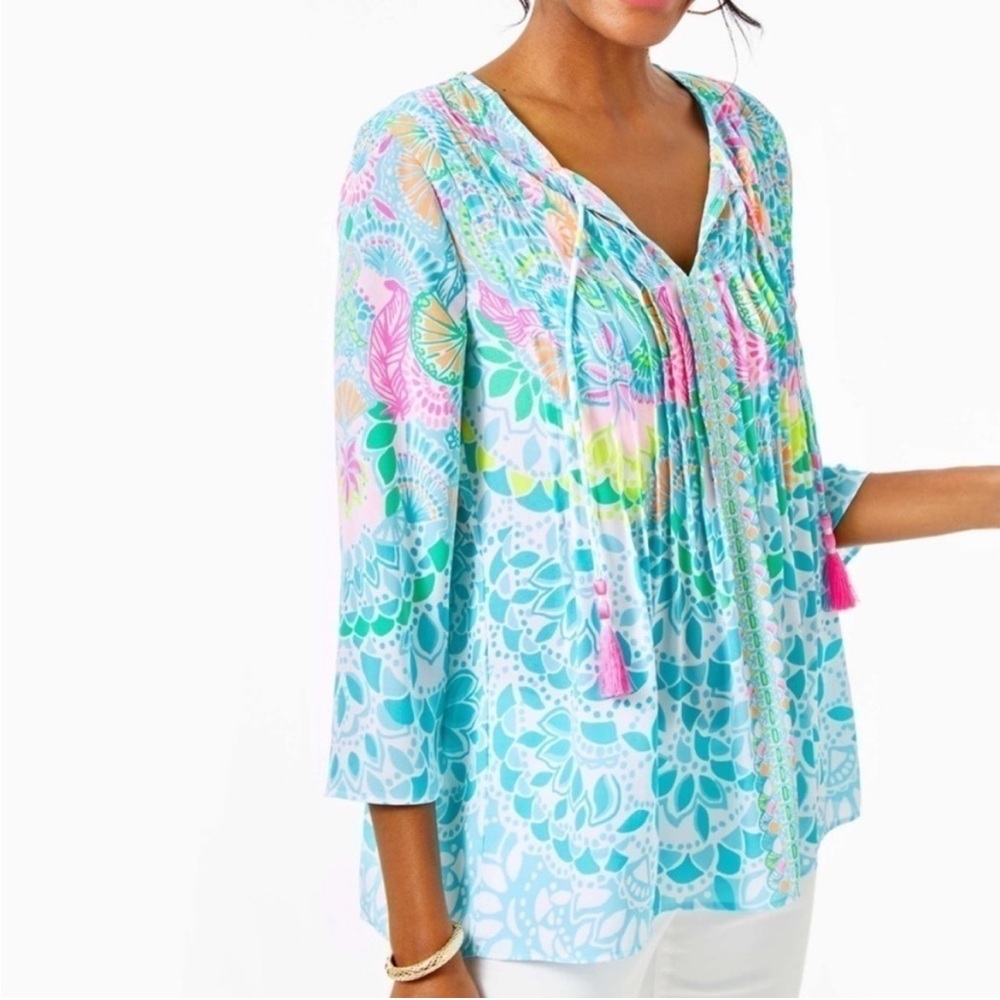 NWT Marlina Tunic Top in Caribbean Citrus Size XS